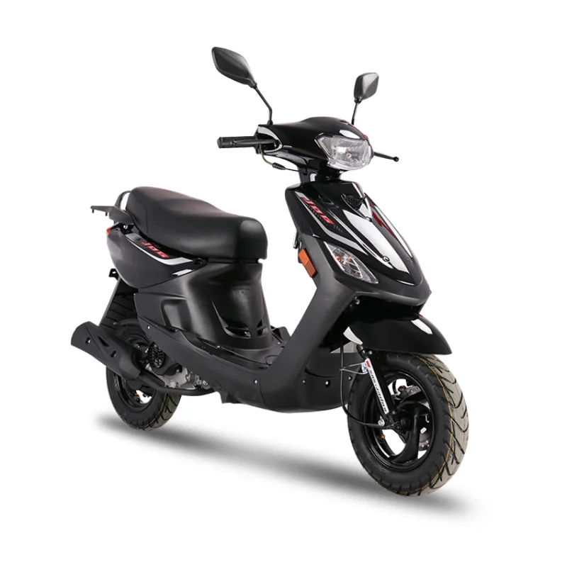 New Designed Moped Scooter Economical Black Gasoline Scooter for Road Racing