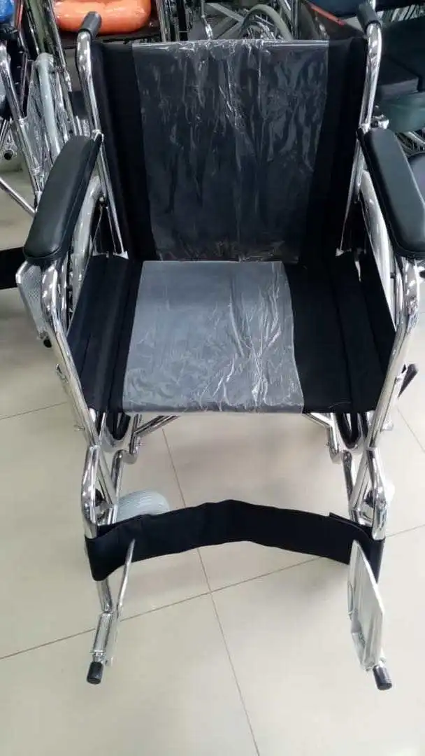 Cheap Transit Steel Wheelchair with Chromed Steel Frame with price list