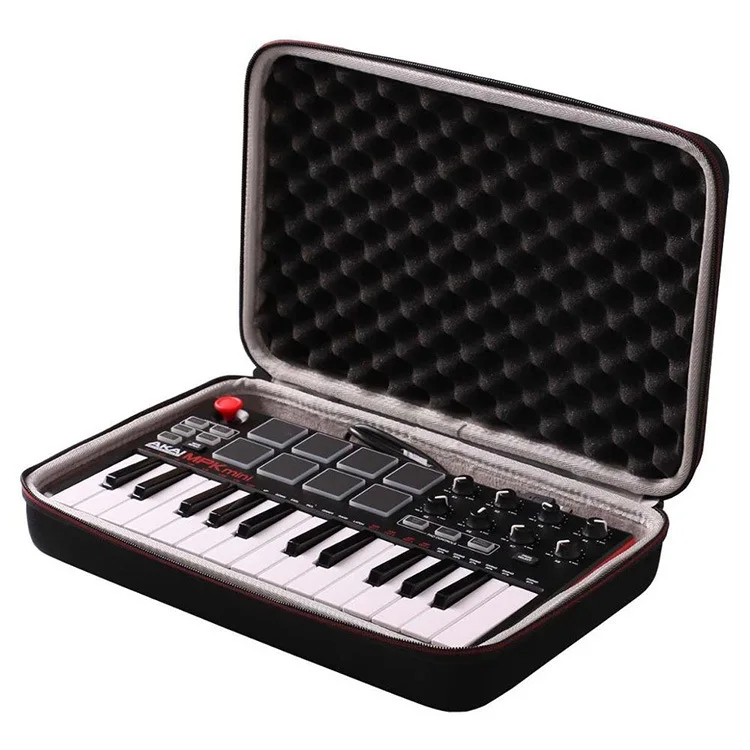 OEM&ODM factory custom portable dustproof electronic equipment protection eva case for akai mpk mini keyboard travel bag