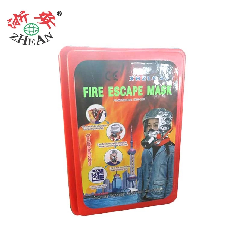 emergency escape gas mask fire flame resistant toxic gas proof security safety rescue device oxygen breathing gas hood