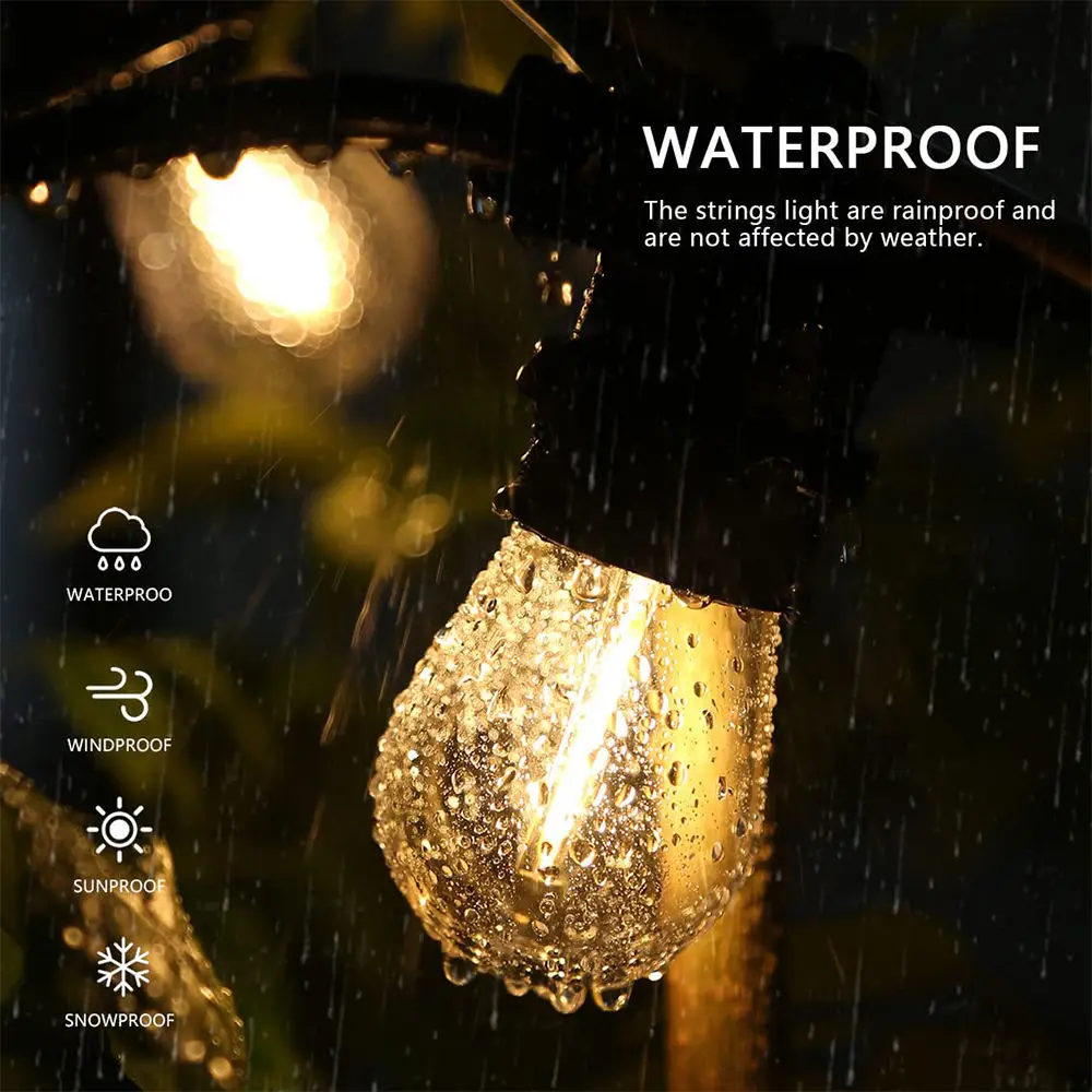 Vertak 0.3W S14 E27 Vintage Filament Bulbs Light Bulb Nostalgic Tungsten Filament Incandescent Antique Lamp