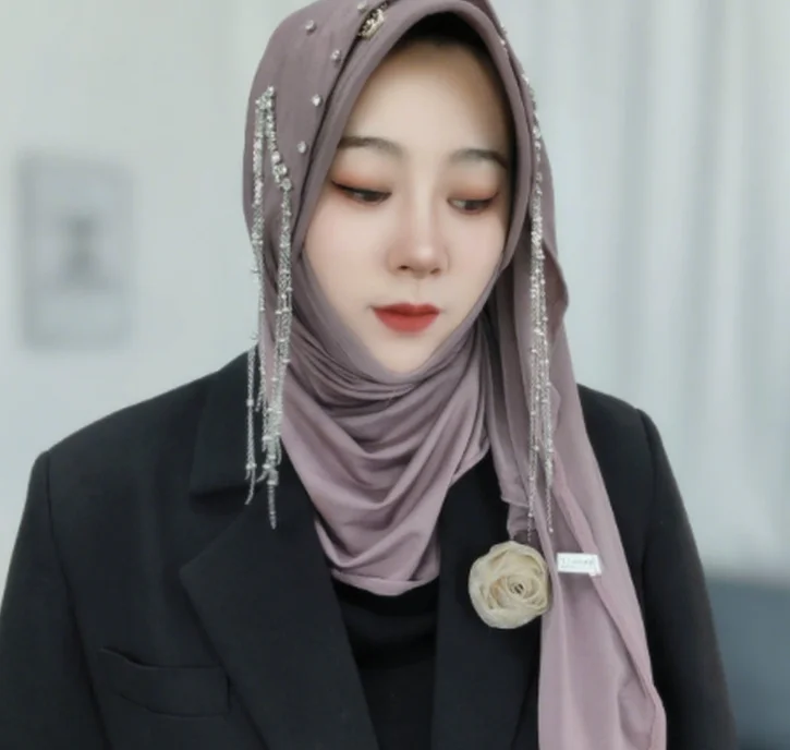 Zifeng OEM новый стиль прочный шарф с запахом двусторонними кисточками марлевый губками и полями