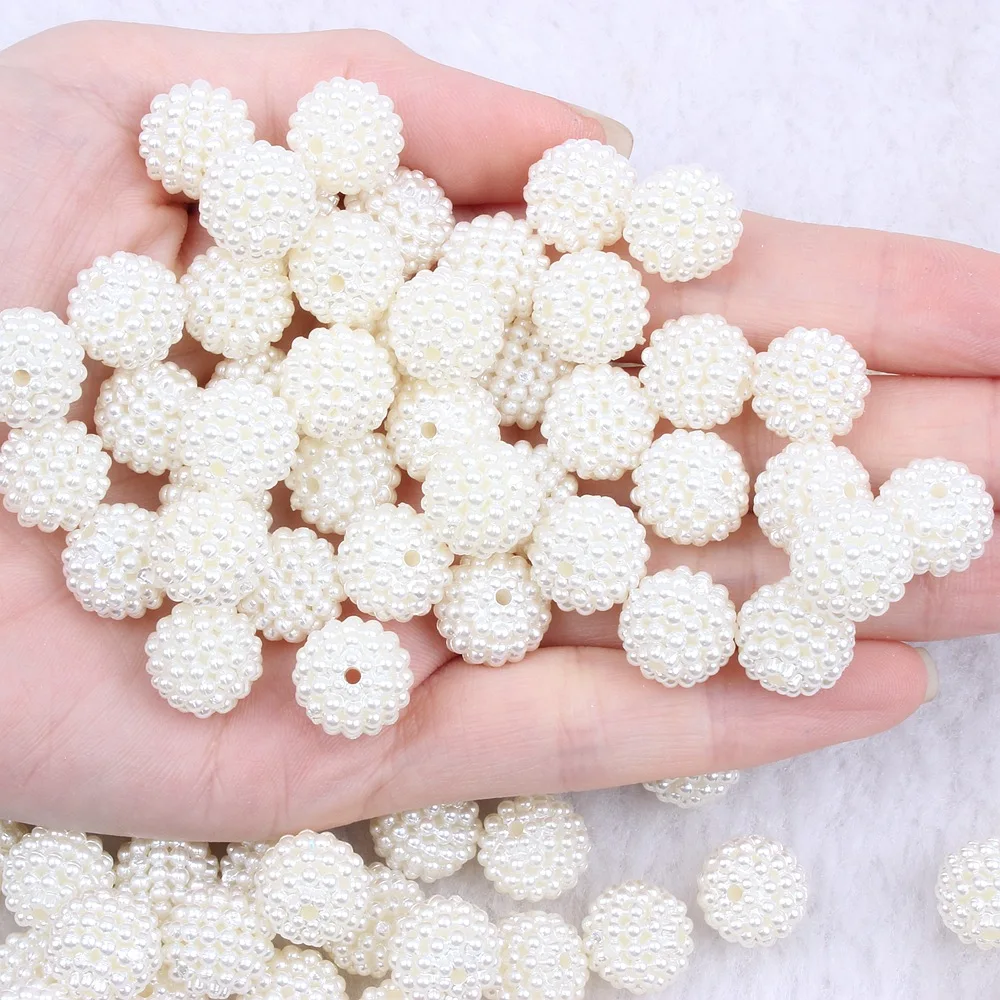 CJ wholesale 10mm 12mm 15mm acrylic loose round bayberry beads for jewelry making