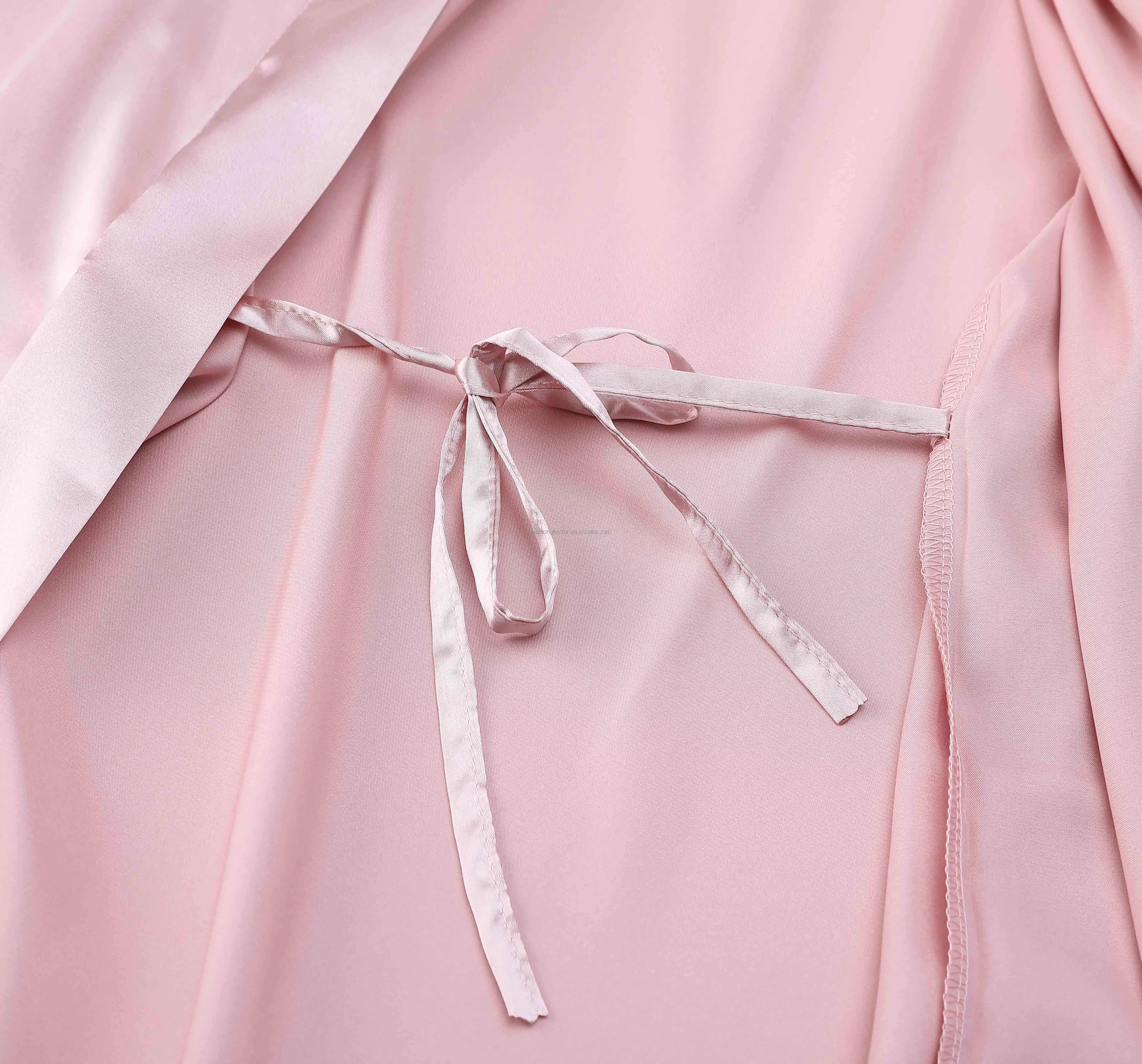 Пикантное шелковое однотонное кимоно для невесты и подружки свадебной вечеринки женское платье-халат утреннее платье