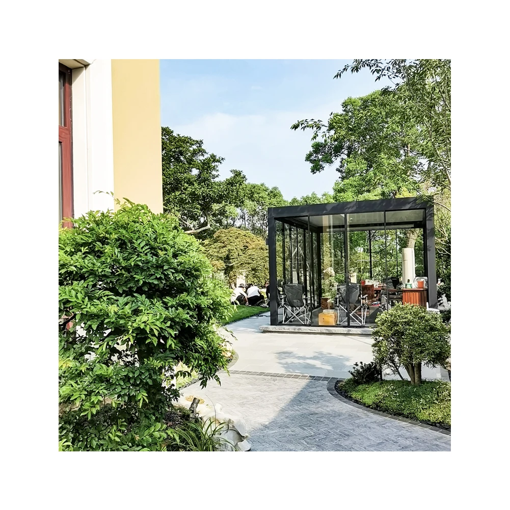 Garraf Garden Aluminum Waterproof Louver Roof System Pavilion, Garden Buildings Outdoor Electric Bioclimatic Pergola