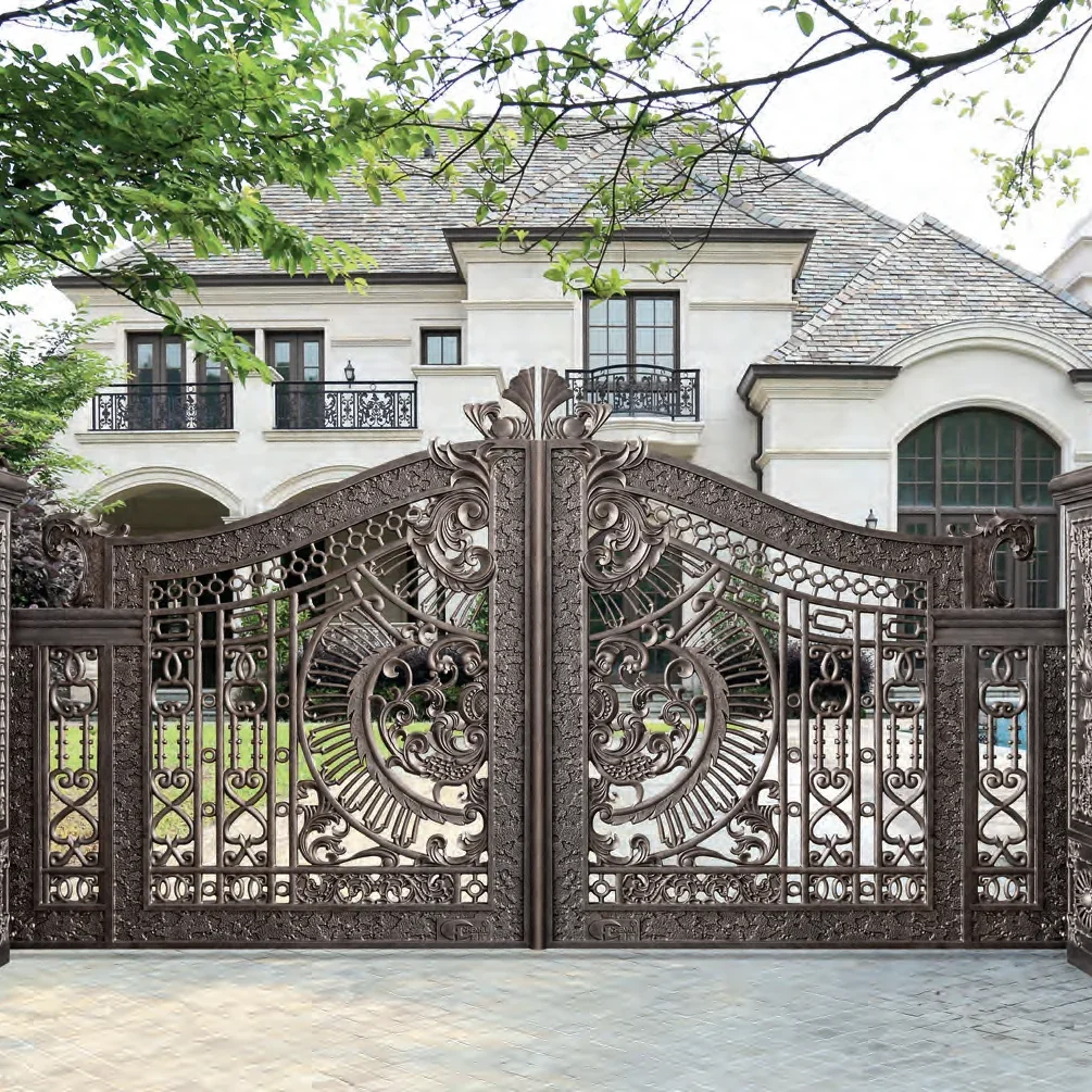 Security CNC Railing Main Gate Casting Aluminum Doors