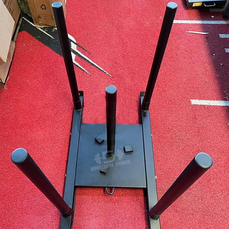 Fitness Gym Equipment Prowler Sled Strength Training Power Sled With 4 Poles