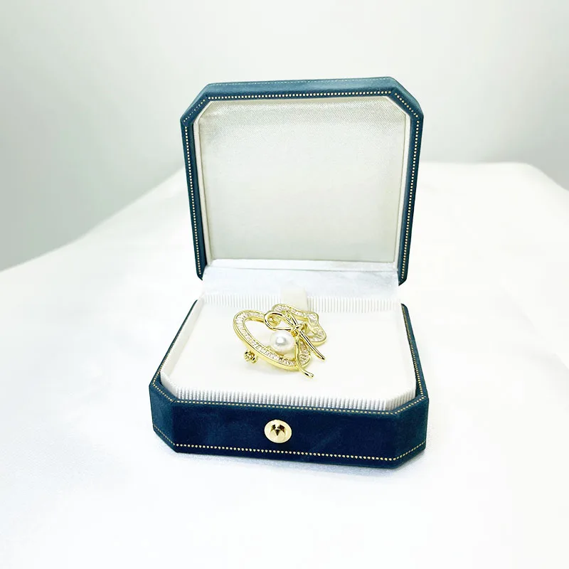 New Designed Japan Akoya Sea Pearl Brooch jewelry Perfect Circle Flawless  Wedding Bridal Pearl Jewelry Set For Wom