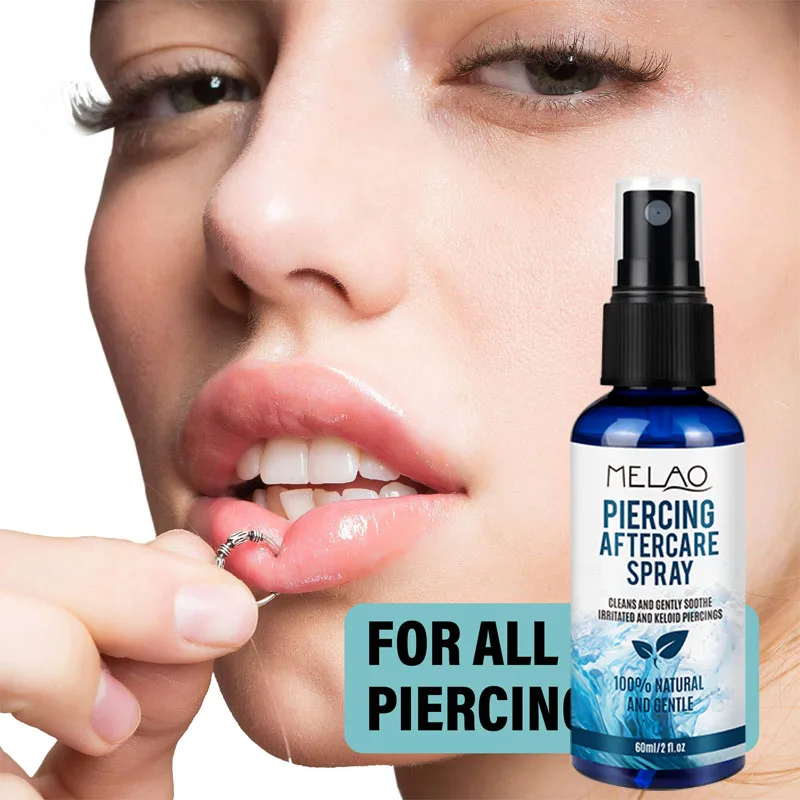 Custom Logo Ear Nose Earring Belly Button Piercing Wound Wash Cleaner Piercing Aftercare Spray