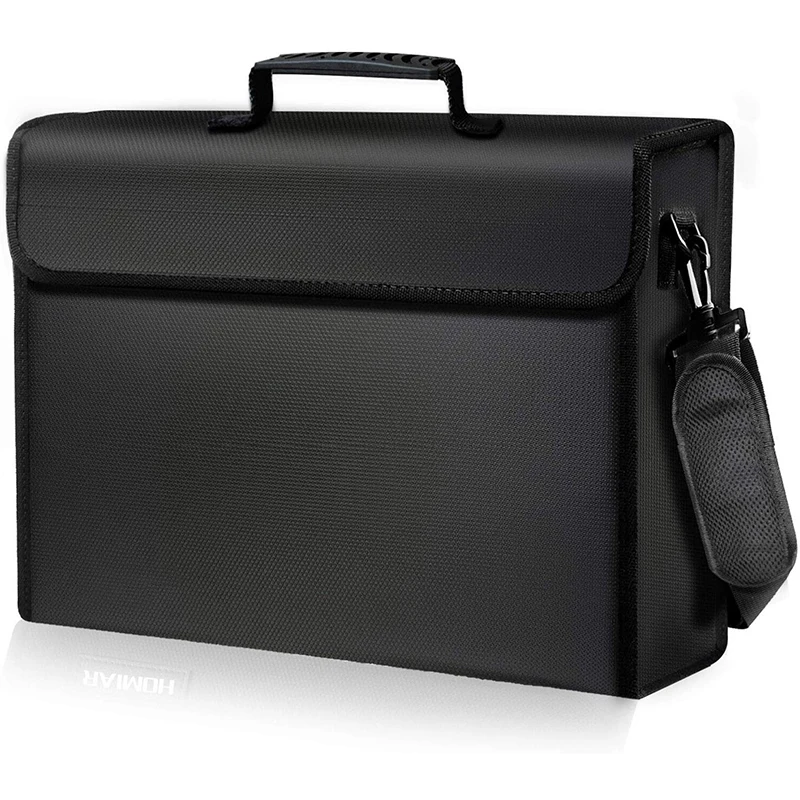 Silicone Coated Non-Itchy Fiberglass Easy to Store and Carry Important File Certificate Paper Fireproof Document Bag with Zipper