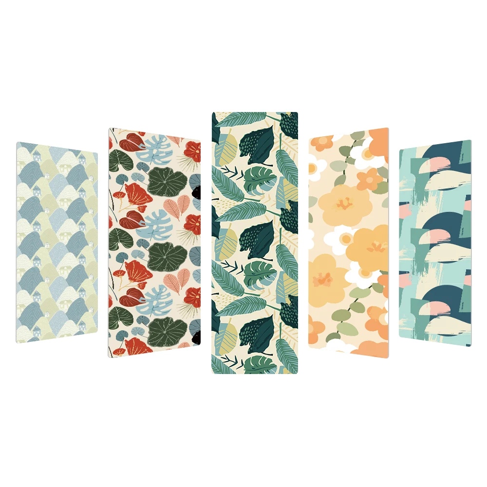 Custom logo 1830MM Large Foldable Yoga Mat Travel Fitness Accessory Natural Rubber Printed eco Suede Yoga Mat