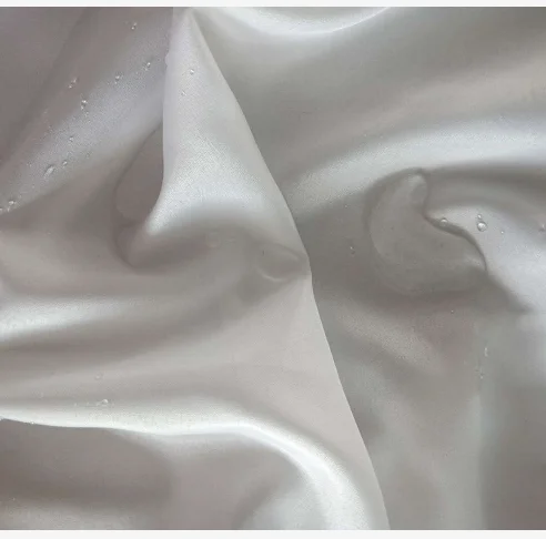 
100% Polyester Plain Dyed Solid taffeta Fabric with PE film For Disposable civil protective clothes 