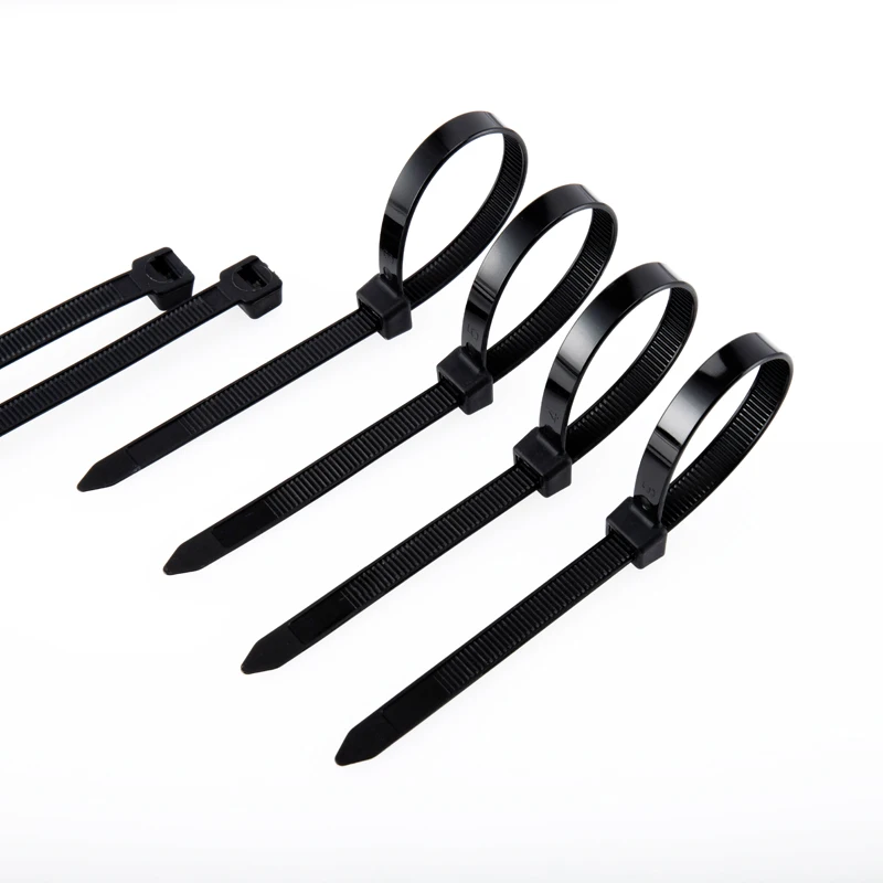 Multi-Purpose Cable Tie Nylon 66 Black Color Ties PA66 Nylon 3*150mm Zip Ties Heavy Duty Nylon Plastic