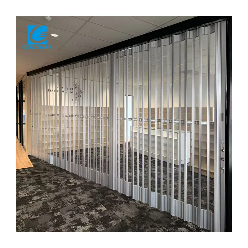Transparent Folding Door Aluminium Waterproof Foldable Sliding Door