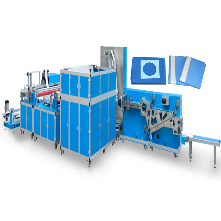 Automatic Folding Disposable Non Woven Hospital Bed Sheets Adhesive Surgical Drape Making Machine