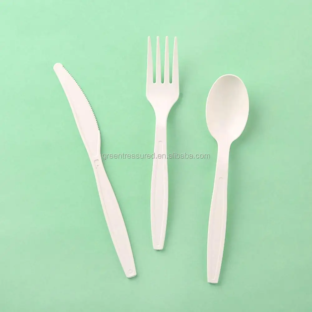 Disposable Kitchen Cutlery Compostable biodegradable Spoon  Fork and knife