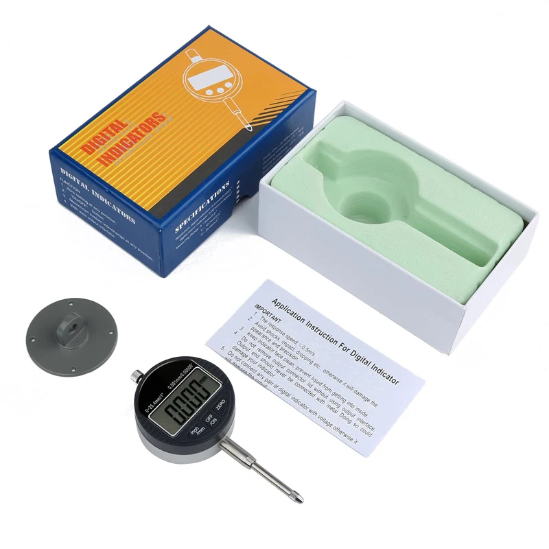 DITRON Dial Indicator Inch/Metric 0-12.7 mm/25.4 mm with Back Ear Micrometer Measuring Tool Electronic Digital Dial Indicator