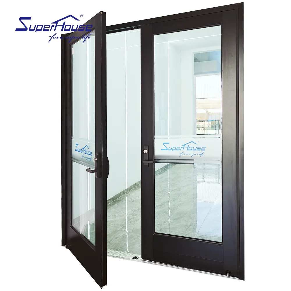 Emergency Exits Safe Escape Door Easy To Open Aluminum Exterior Double Glass French Swing Casement Doors