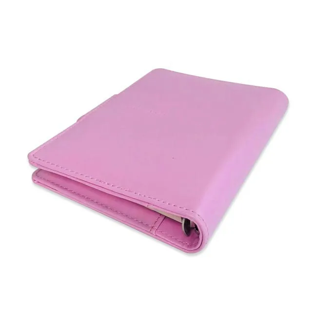 Office Personalized Ring Binder Diary New Cute Candy 6 Rings Binder Planner Opp Bag OEM Leather Cover Notebook A6 Gift Leather