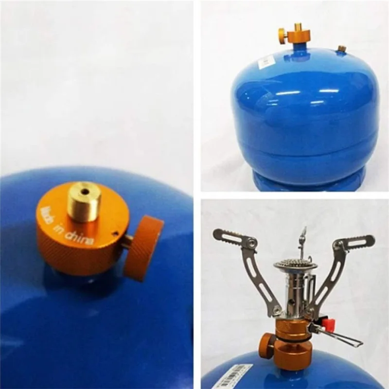 Gas Canister Adapter, BBQ Camping Stove Use Household Gas Tank Burner Head Adapter Connection Appliance for Home