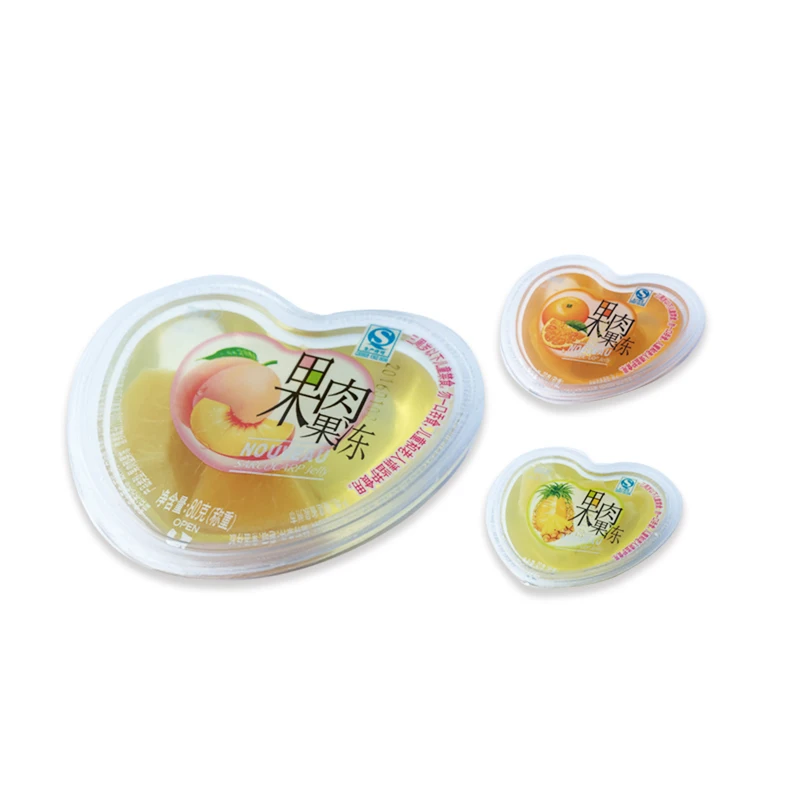 WDL, оптовая продажа, 80 г/кусок свежего фруктового пудинга в форме сердца