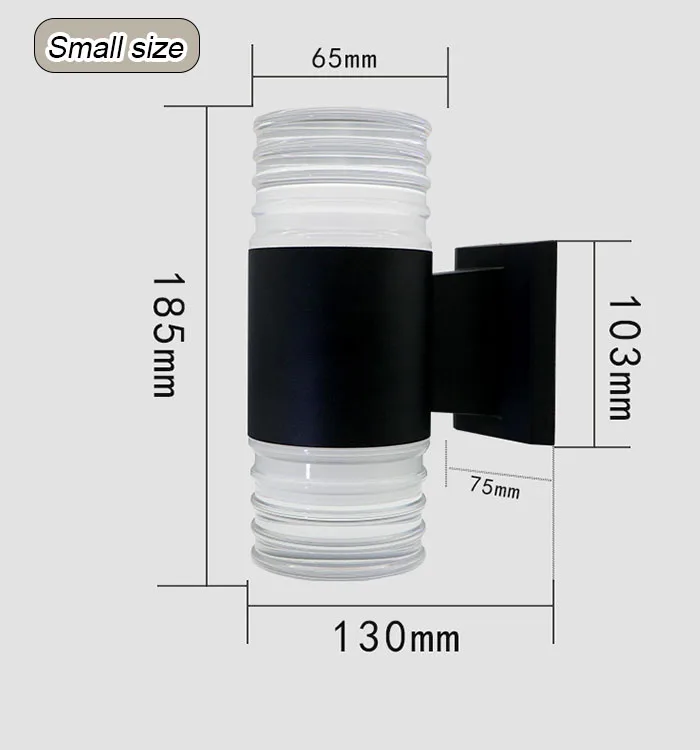 Cylindrical 12W Modern Nordic Design Aluminium Acrylic Led Wall Lamp For Home Garden