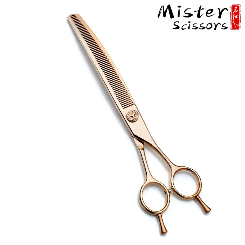 7.5 Inch Slim Shape Professional Pet Scissors Set Curved Stainless Steel Thinning