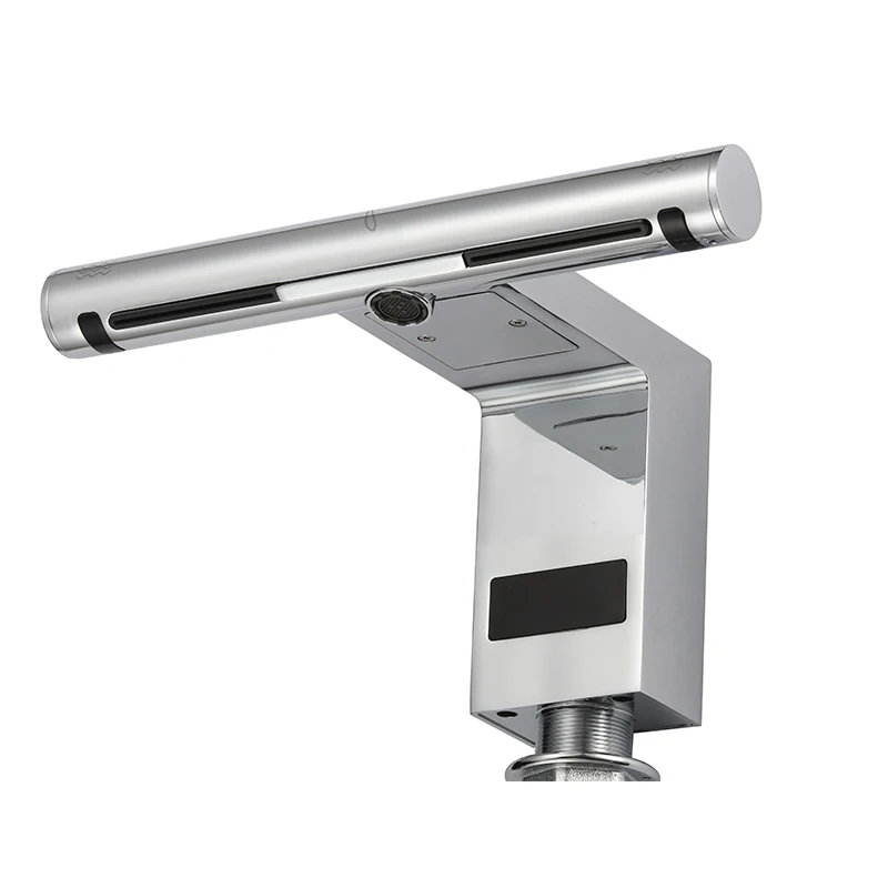 Commercial touchless bathroom tap with hand dryer