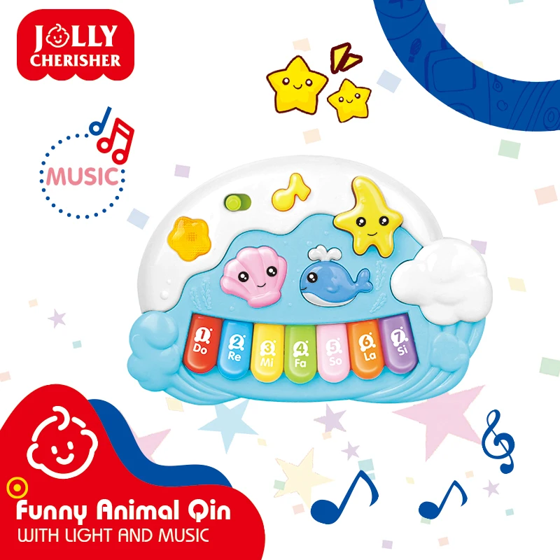 Multiple Function Baby Toys Educational Piano Blue Sky And Sea Battery Operated Cartoon Radio Toys for Kids