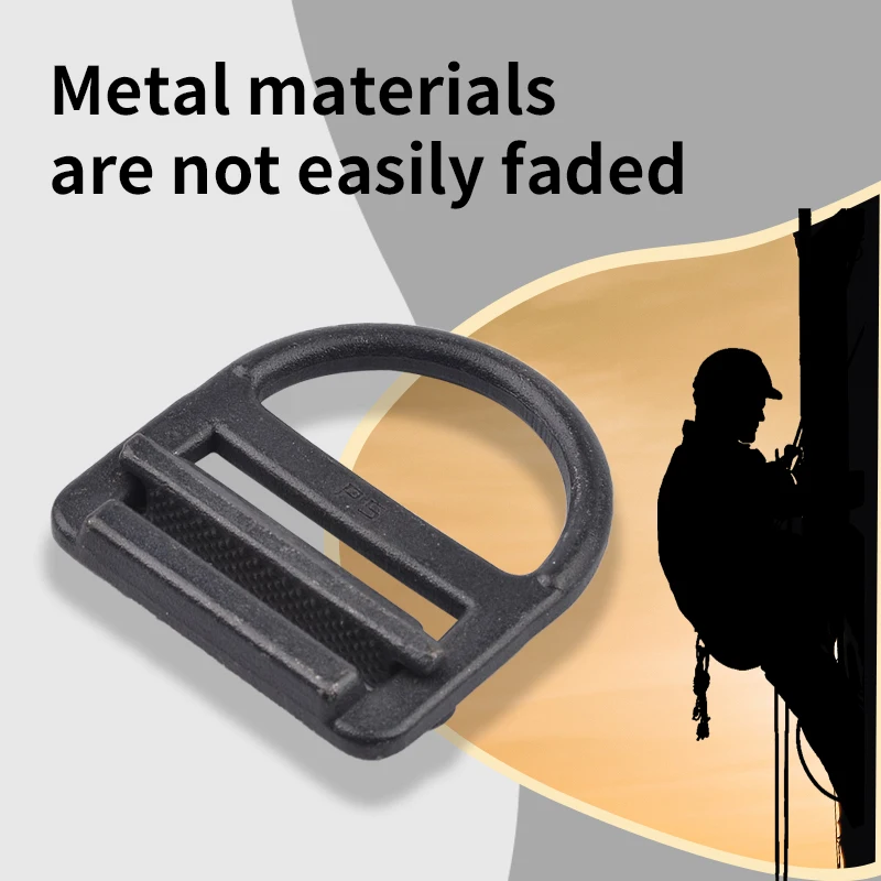 JENSAN Custom Hardware 45mm Stamped Metal Steel Bend D-Ring For Safety Belt Accessories