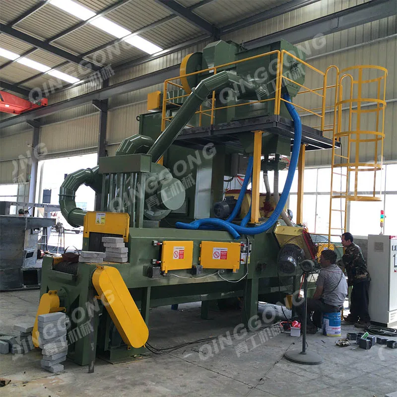 Paving slabs surface cleaning through type paver block shot blasting machine manufacturer