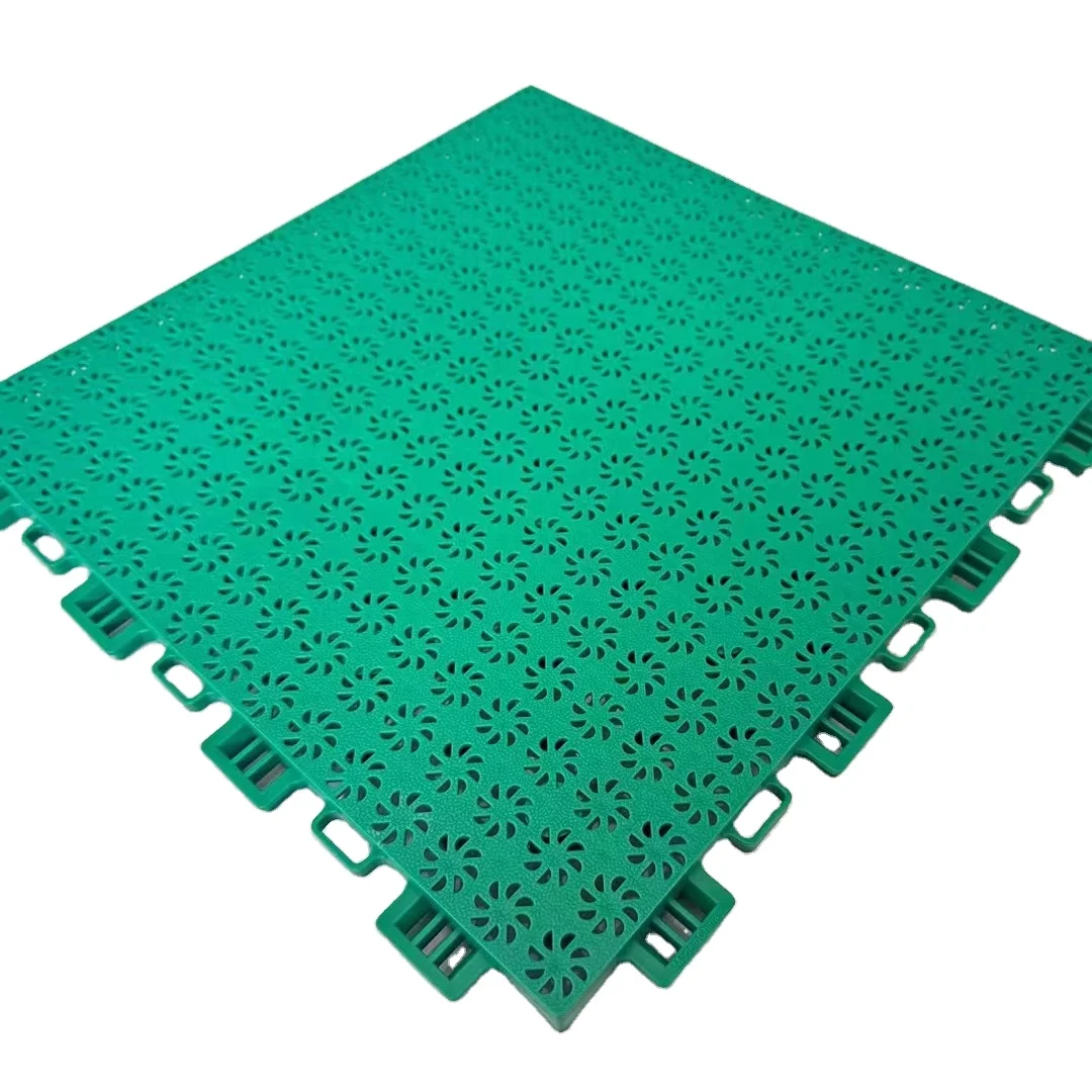 Multi-use interlocking flooring tile for roller skating rink badminton volleyball court