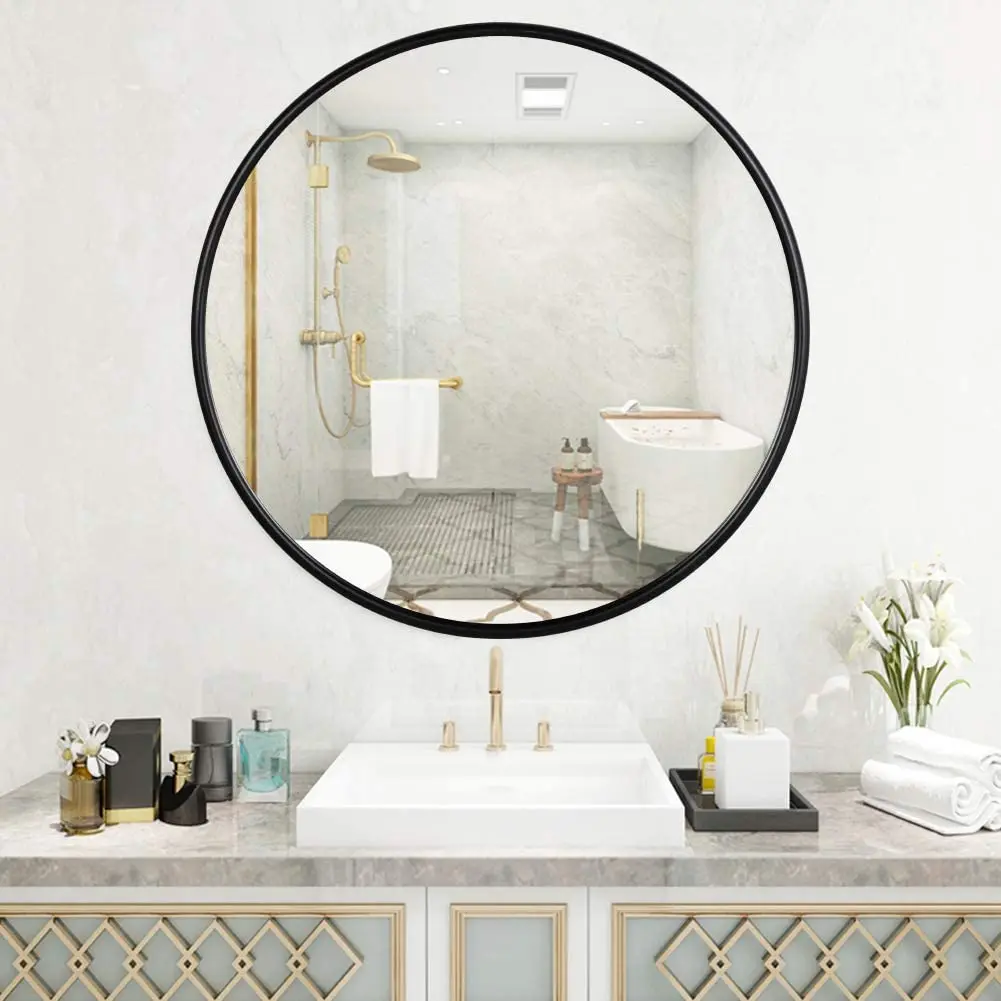 Bathroom Cabinet Mirror Round Wall Mirror With Shelf Mirror Hanging Wall Wash Face