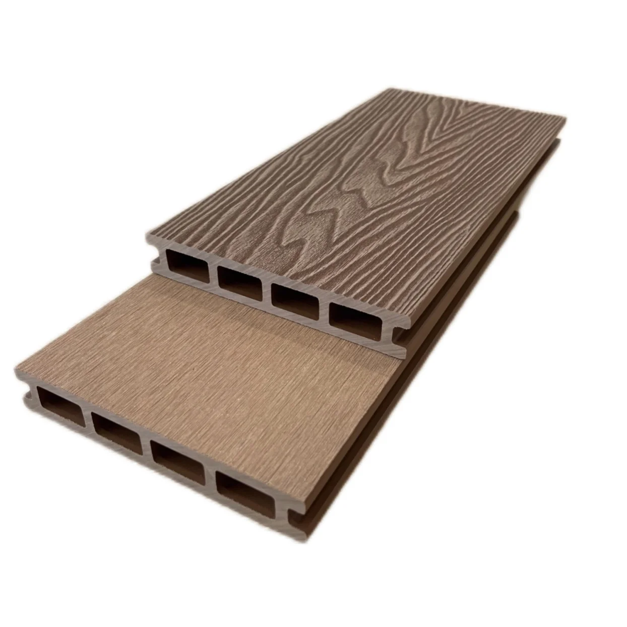 WPC Manufacturer Golden Teak 3D embossing WPC flooring 24*145mm Outdoor Anti-slip WPC decking