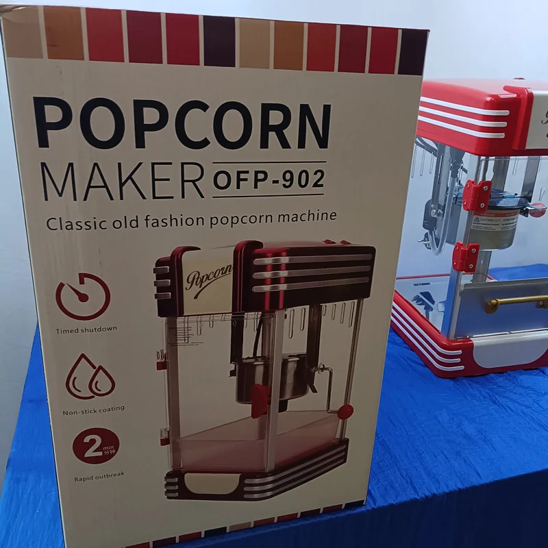 Mini popcorn machine home party use commercial snack machine popcorn portable vending industrial electric caramel popcorn