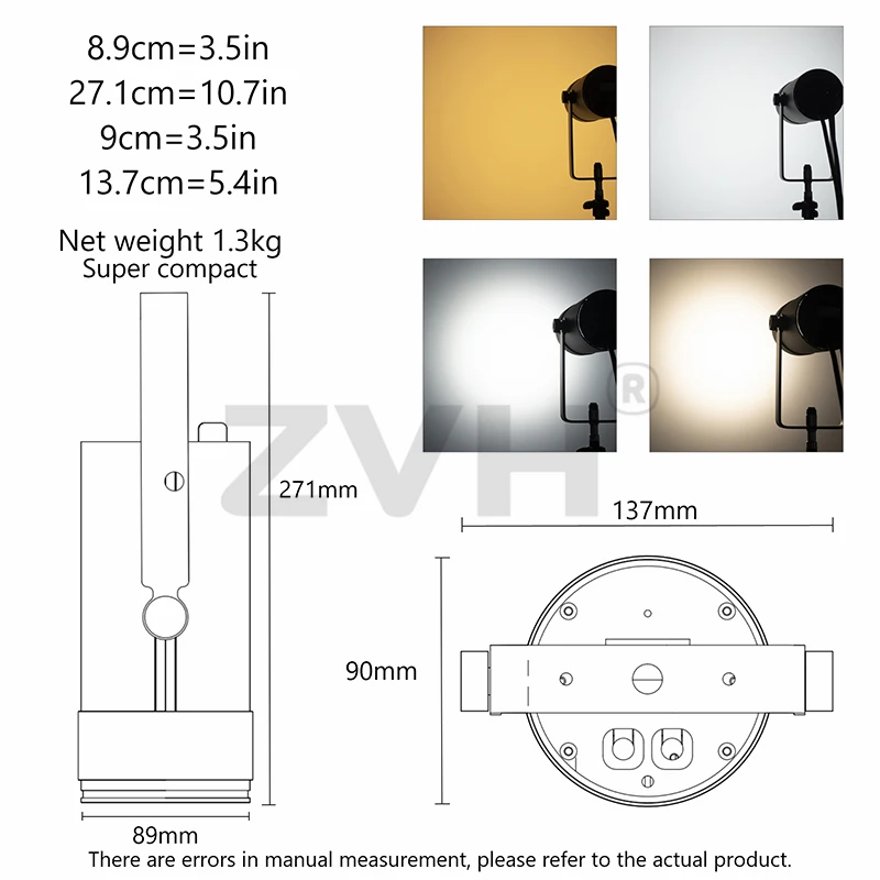 40W LED Fresnel Spotlight with Manual Zoom Bi-Color Black Aluminum House Spot DMX 1/2/3/5 Channel for Stage Lighting Gallery
