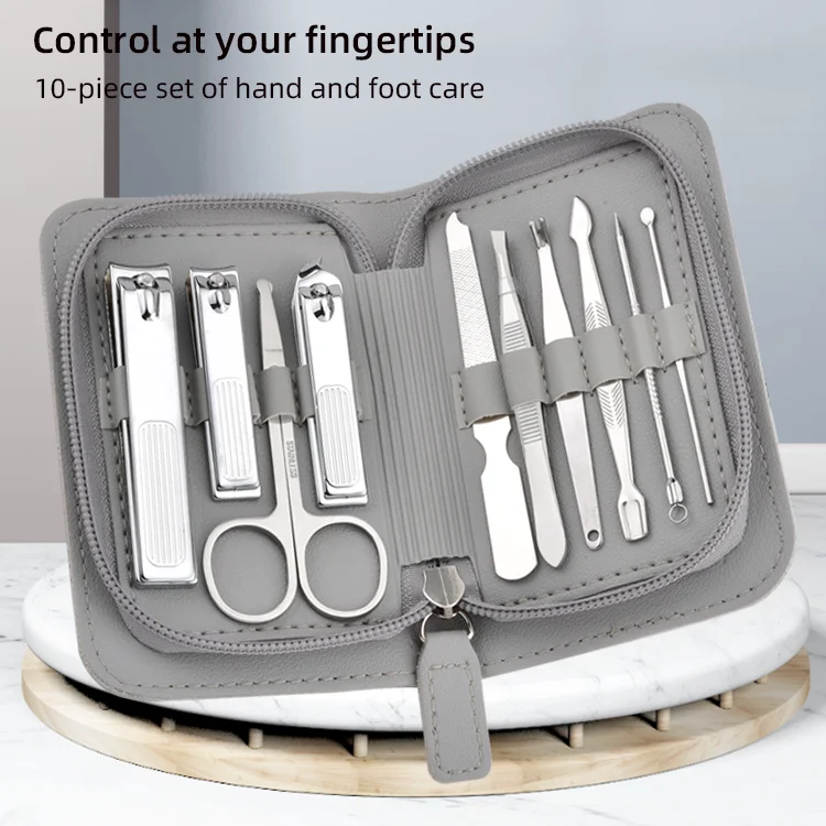 Wholesale Custom logo woman Travel manicure & pedicure set Beauty Care stainless steel Nail Clippers Tools Manicure Set