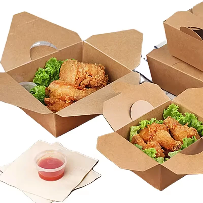 Food Box High Quality Food Grade White Cardboard Paper Box Best Price Fast Food Restaurants Box from Manufacturer