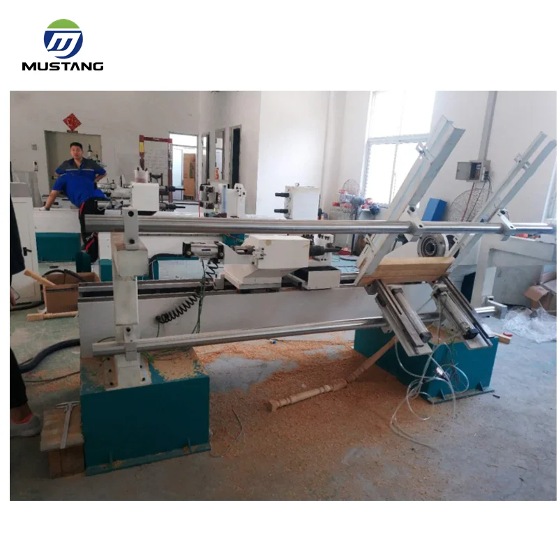 MT-1530AF Factory Direct Sales Auto-feeding CNC wood lathe One Spindle and Two Blades Automatic Wood Workpiece Making Machines