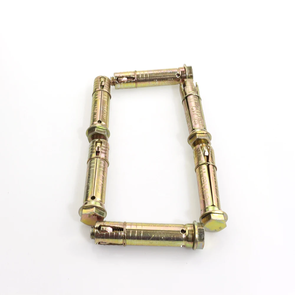 Yellow Zinc Plated M6-m16 Zinc Plated 3pcs Fix Bolt With Hook