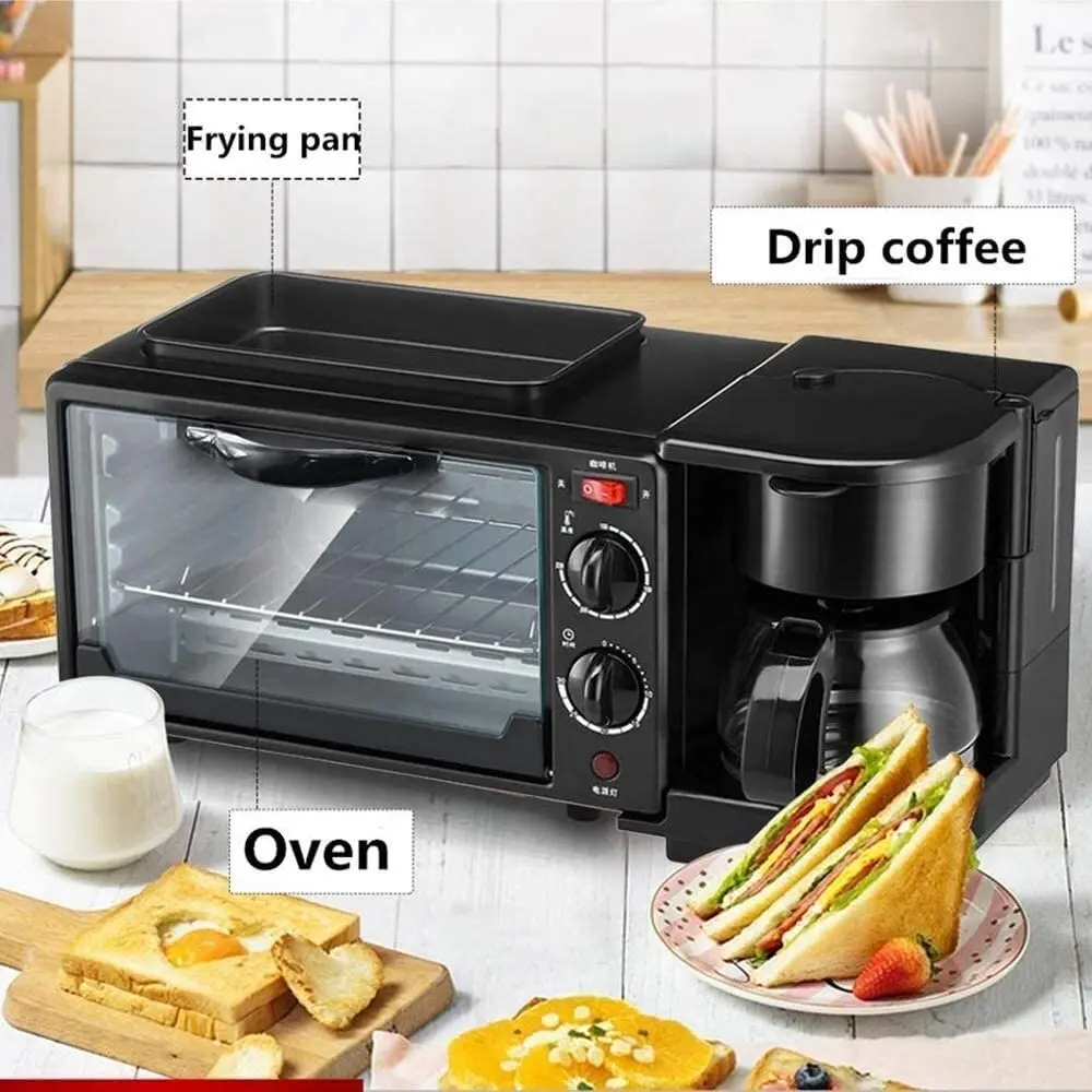  3 in 1 Easy Smart Ultimate Breakfast Maker Station with Coffee Toaster Oven