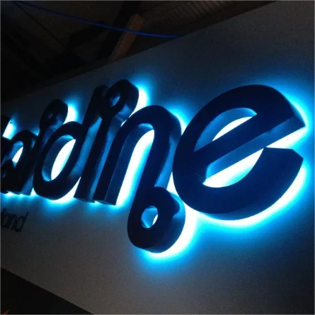 Custom Architectural Commercial Office 3D Backlit Letters Outdoor Commercial Letters LED Stainless Steel Acrylic Signage Letters