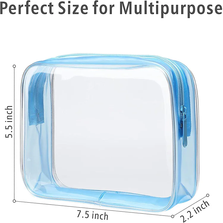 Waterproof Colorful Toilet Travel Pouch Tote Travel Toiletries Bags Portable Transparent PVC Cosmetic Bag