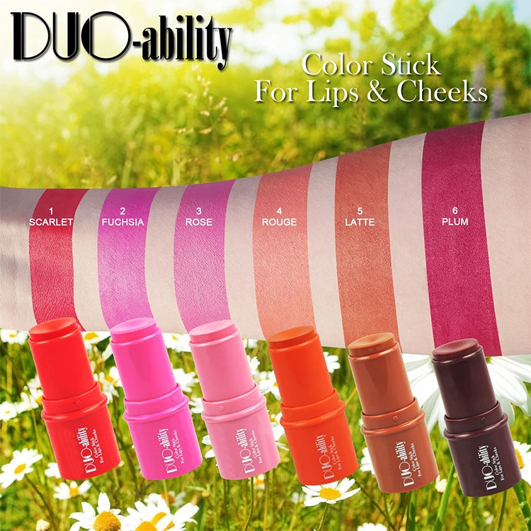 OEM Private Label Make Your Own Logo Face Makeup Blush Tint Vegan Cruelty Free 6 Colors Blusher Stick