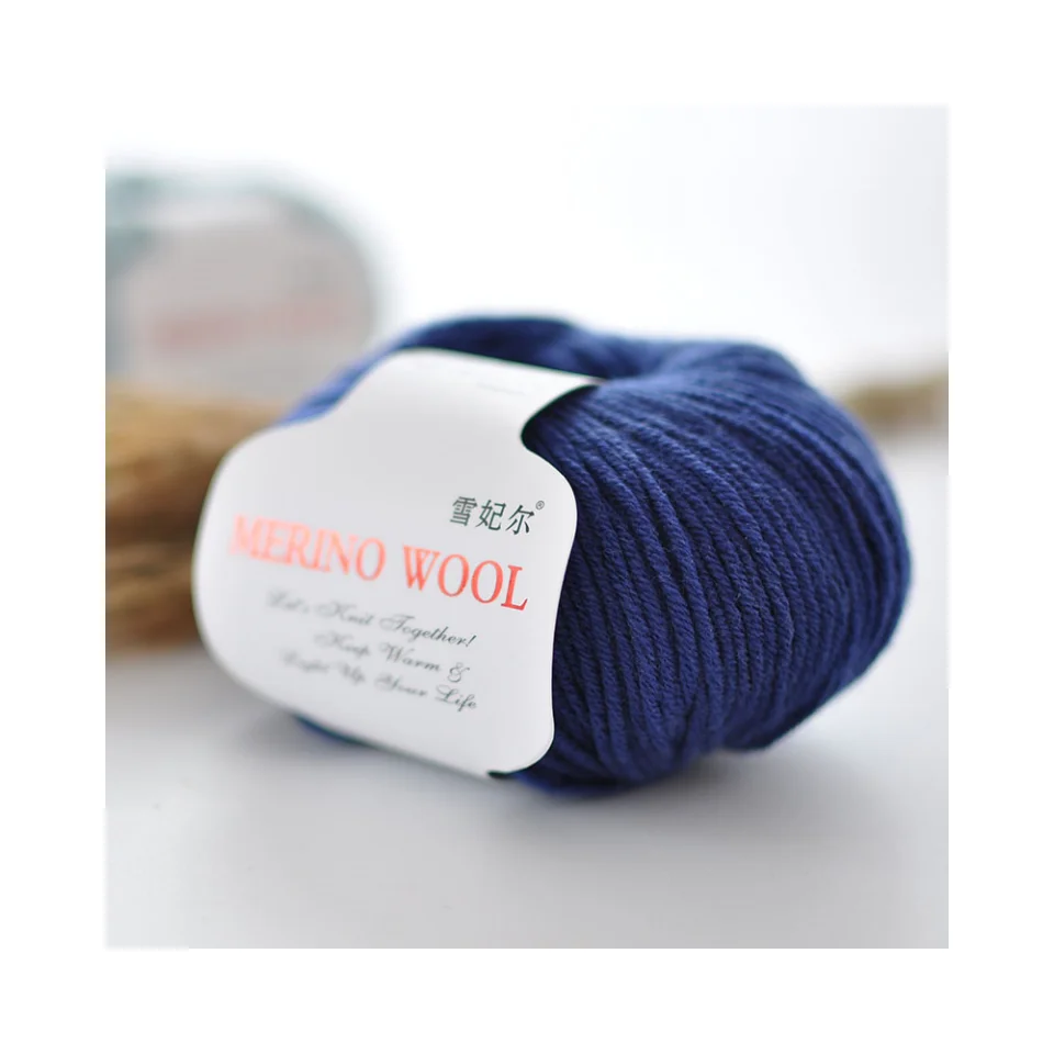 Warm and thick 100% merino wool scarf clothing hat pure wool knitted yarn