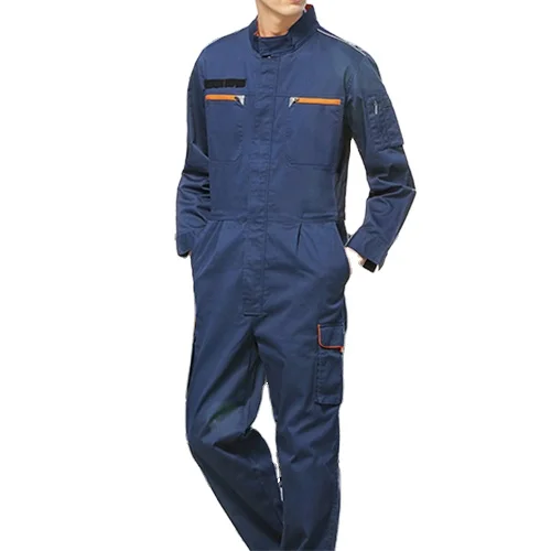 Construction Full Body Blue/Yellow Safety Work Wear Suits with Pockets Electrician Overalls for Men Workwear