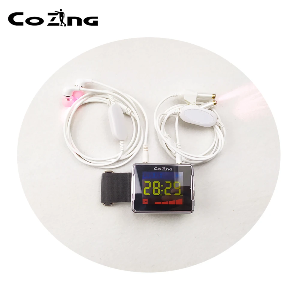 Dropshipping high blood pressure laser therapy device watch 650nm cold laser therapy wrist watch for diabetes rhinitis