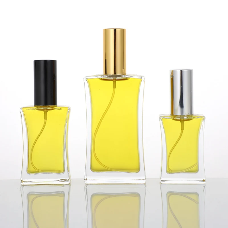 Low Moq Wholesale 30ml 50ml 100ml Long Thin Spray Perfume Bottle Clear Perfume Glass Bottle