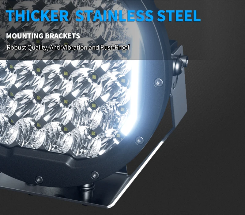 AURORA Patent Super Bright Waterproof Car LED Work Light 4x4 9 inch spot light for car Truck Offroad Round Led Driving Light