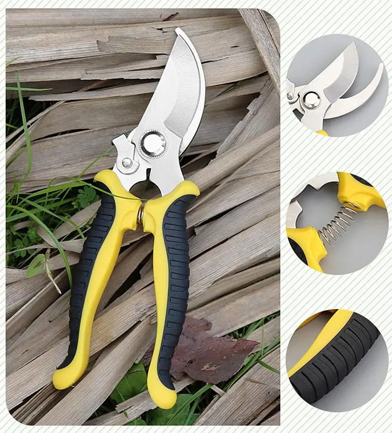 Sell well at wholesale Pruning Shear garden tool Stainless Steel Small Size Branch Shear Flower Cutting Garden scissors